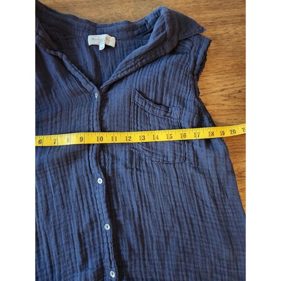 Michael Stars Monique Button Down Cotton Tank Top | Size M - Picture 7 of 8